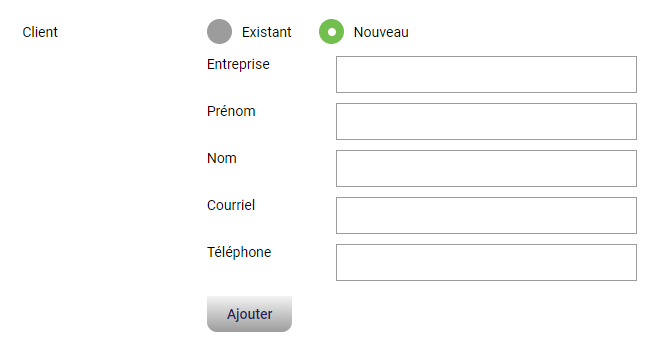 Nouveau client